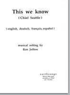 This We Know SATB choral sheet music cover
